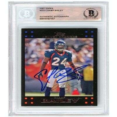 Champ Bailey 2007 Topps Autograph Card #233 BAS