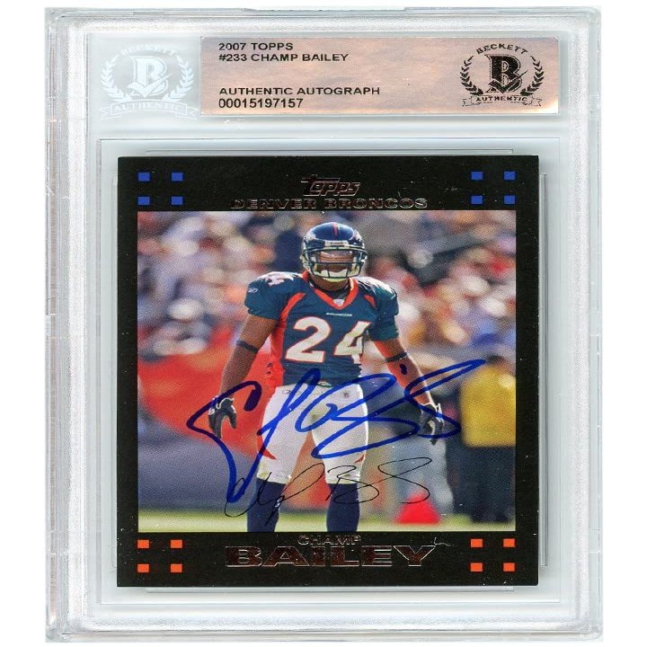 Champ Bailey 2007 Topps Autograph Card #233 BAS