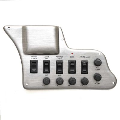 Lund Boat Switch Panel 2158974 | 10 1/4 x 5 7/8 Inch Silver