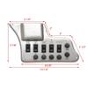 Lund Boat Switch Panel 2158974 | 10 1/4 x 5 7/8 Inch Silver view 3