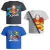 Avatar The Last Airbender Graphic T-Shirts 3 Pack for Boys 8 Bk/Gy/Bl SS Black/Grey/Blue view 1