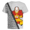 Avatar The Last Airbender Graphic T-Shirts 3 Pack for Boys 8 Bk/Gy/Bl SS Black/Grey/Blue view 3