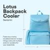 Corkcicle Lotus Backpack Cooler Bag - Keeps Drinks Cold All Day - Food Safe - Santorini Neoprene view 2
