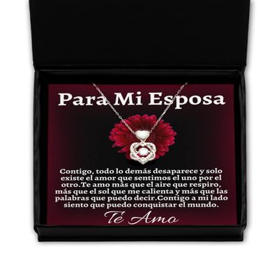 Heart Knot Silver Necklace Collar para el amor de mi vida, regalo para esposa o novia, cadena personalizado para aniversario o cualquier ocasion