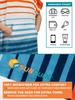 SUN CUBE Surf Poncho Changing Robe with Hood, Thick Quick Dry Microfiber Wetsuit Changing Towel for Surfing Beach Swim Outdoor Sports Men, Absorbent Wearable Towel Cover Up, Orange Blue Stripe view 3