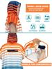 SUN CUBE Surf Poncho Changing Robe with Hood, Thick Quick Dry Microfiber Wetsuit Changing Towel for Surfing Beach Swim Outdoor Sports Men, Absorbent Wearable Towel Cover Up, Orange Blue Stripe view 4