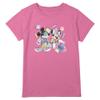 Disney Plus Girls Classic Mickey 80s Minnie Mickey Short Sleeve Tee Shirt, Light Pink, X-Large Plus view 1