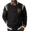 G-III Sports Vegas Golden Knights Men's Size Medium Recruit Varsity Letterman Style Jacket - Black And Gold view 1