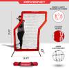 Powernet Portable Baseball Practice Net for Pitching and Hitting, Pop Up Batting Cage Net Coach Shield, 7 FT Z-Screen (Red) view 3