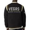 G-III Sports Vegas Golden Knights Men's Size Small Recruit Varsity Letterman Style Jacket - Black And Gold view 2