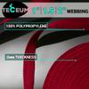 TECEUM 2 Inch Webbing  Red  50 Yards  2 Heavy-Duty Wide Webbing for Outdoors Indoors Crafting DIY nw view 2