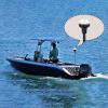 Besramtic Boat Stern Light Anchor Light LED Marine Navigation Lights Spring Flexible Pole All Round White USCG 2 NM Removable 2 Pin Plug In with Threaded Base 12 Volts 36 Inches (Glass Fiber Pole) view 2