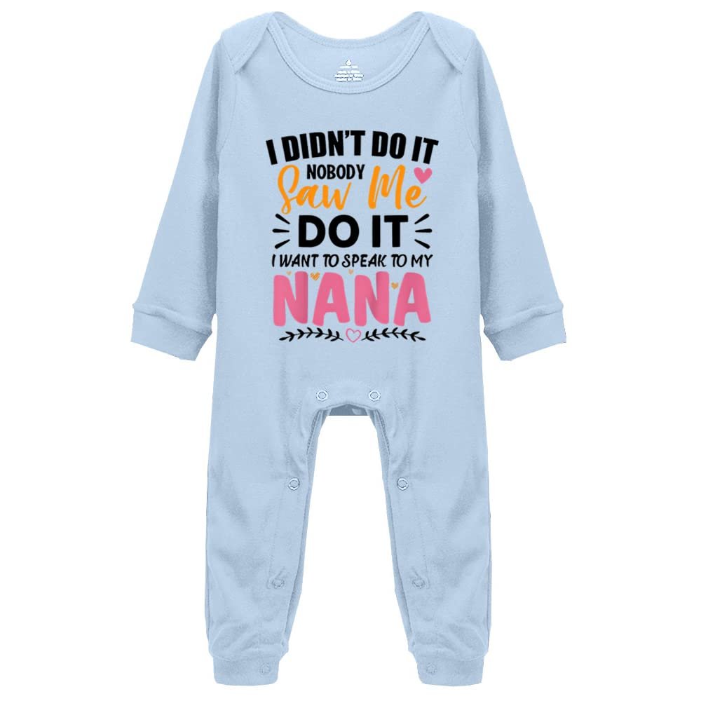 I Want to Speak to My Nana Baby Unisex Bodysuit Infant Short Sleeve