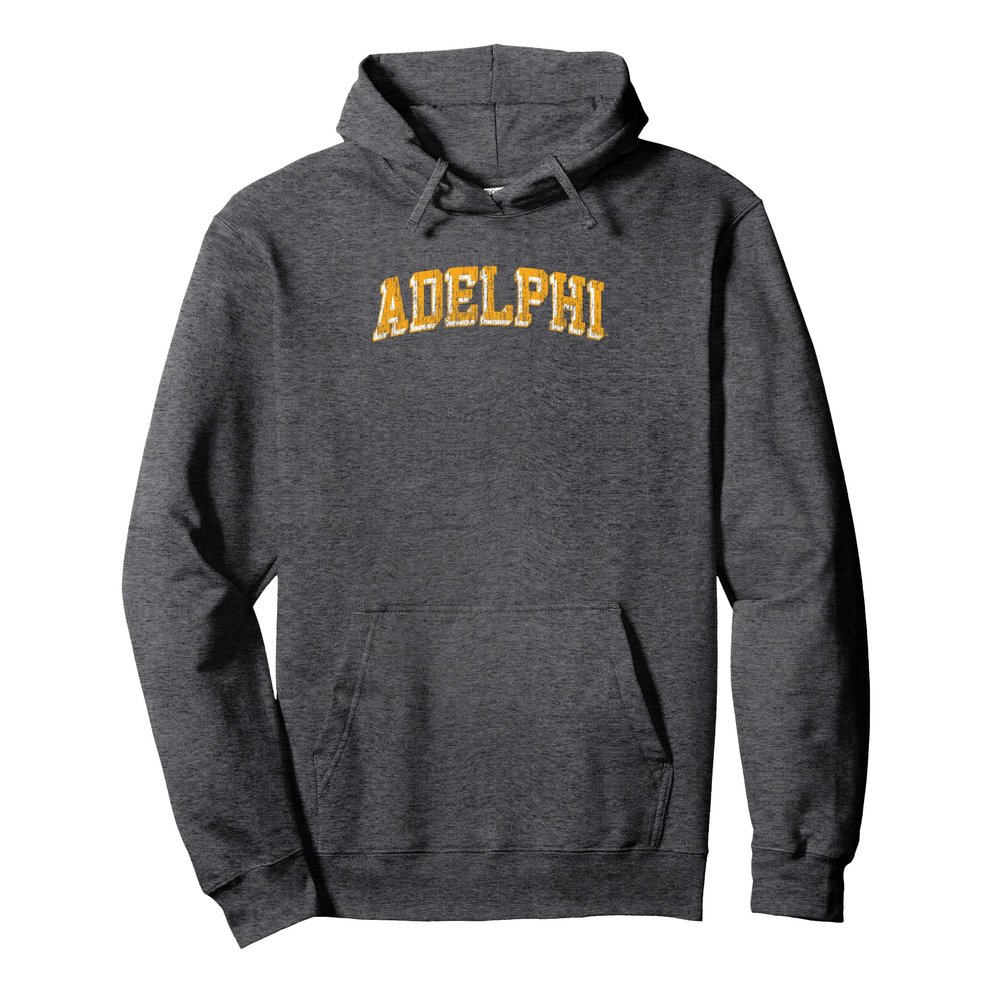 Adelphi Panthers Retro Arch Pullover Hoodie