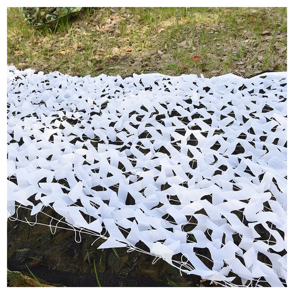 ZXCASDF Camo Netting,White Camo Netting,Bulk Rolls,Camouflage Netting Tarp,Very Suitable for Awnings,Camping,Shooting,Army Sunscreen Nets,Party Decoration Photography Background,5 * 7(16.4 * 22.97ft)