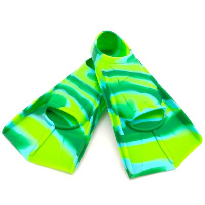 Fadgesy Swimming Training Fins,Comfortable Silicone Flippers for Swimming and Diving,Size Suitable Kids Girls Boys Adults (Small, GreenGrassland)