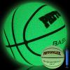 PATTONLEX Glow in The Dark Basketball Glowing Leather Green Basketballs Indoor Outdoor Official Size 7-29.5 Size 6-28.5 for Men Women view 1