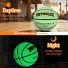 PATTONLEX Glow in The Dark Basketball Glowing Leather Green Basketballs Indoor Outdoor Official Size 7-29.5 Size 6-28.5 for Men Women view 3