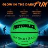 PATTONLEX Glow in The Dark Basketball Glowing Leather Green Basketballs Indoor Outdoor Official Size 7-29.5 Size 6-28.5 for Men Women view 4