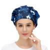 Shutiall Working Cap with Button and Sweatband Adjustable Tie Back Bouffant Hats Printed Multi Color for Woman ManSeamless Pattern view 1