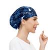 Shutiall Working Cap with Button and Sweatband Adjustable Tie Back Bouffant Hats Printed Multi Color for Woman ManSeamless Pattern view 3
