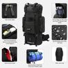 IX INOXTO 85L Lightweight Internal Frame Hiking Backpack for Men Women, Waterproof Travel Camping Backpack with Rain Cover (Black) view 4