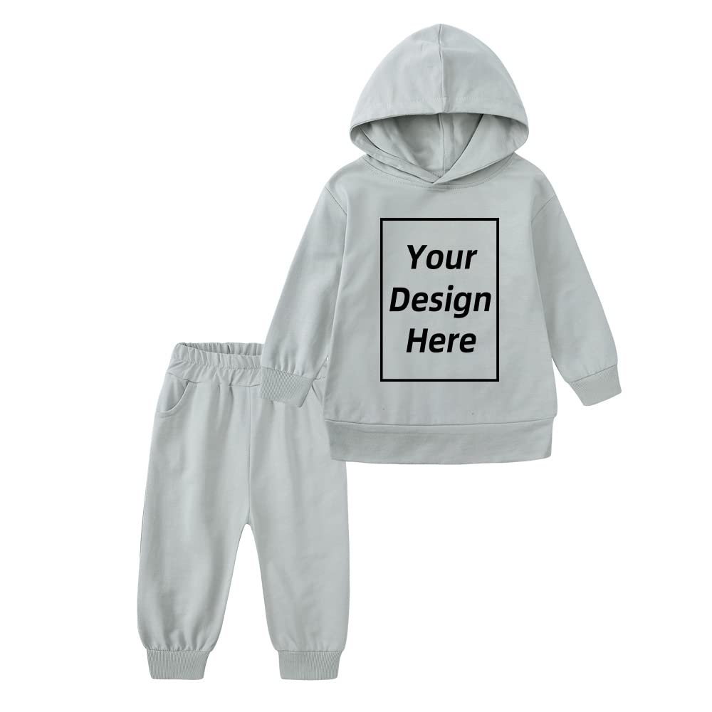 Kids Tales Boys Girls Custom Tracksuit Add Your Own Text and Design Hooded Sweatshirt + Sweatpants Personalized Sweatsuit