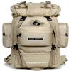 IX INOXTO 85L Lightweight Internal Frame Hiking Backpack for Men Women, Waterproof Travel Camping Backpack with Rain Cover (Khaki) view 1