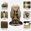 IX INOXTO 85L Lightweight Internal Frame Hiking Backpack for Men Women, Waterproof Travel Camping Backpack with Rain Cover (Khaki) view 3