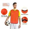 Graunton Pinnies Scrimmage Team Practice Vests Jerseys for Children Youth Teen & Adult for Sports Basketball, Soccer, Football,Breathable(12 Jerseys), Large, 6 Green + 6 Orange view 4