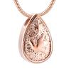 BIAIHQIE Tear Memorial Ash Necklace Jewelry Bird Engrave Stainless Steel Cremation Urn Keepsake Pendant Necklace Funeral Necklace view 1