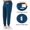 NORTHYARD Women's Running Athletic Pants Track Lightweight Joggers Workout Jogging Casual Sweatpants with Zipper Pockets Sea Blue XL view 3