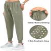 NORTHYARD Women's Running Athletic Pants Track Lightweight Joggers Workout Jogging Casual Sweatpants with Zipper Pockets Silver Sage M view 2