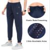 NORTHYARD Women's Running Athletic Pants Track Lightweight Joggers Workout Jogging Casual Sweatpants with Zipper Pockets Navy XL view 2
