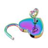 Jiozermi 2 Pcs Colorful Padlocks Key Lock with Key, Mini Love Heart Head Luggage Locks, Modern Fashion Style view 4