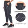 NORTHYARD Women's Running Athletic Pants Track Lightweight Joggers Workout Jogging Casual Sweatpants with Zipper Pockets Dark Grey 2XL view 2