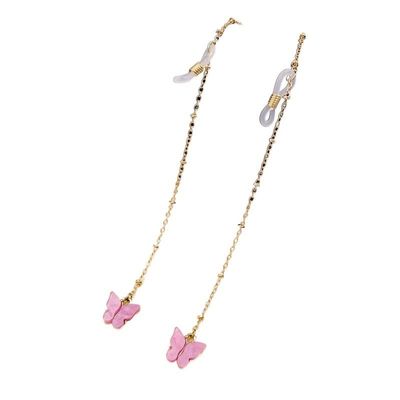 HOOENG Chains Eyeglass Strap for Women Elegant Chains Eye Glasses Chain String Holder (Color : Pink, Size : 1)