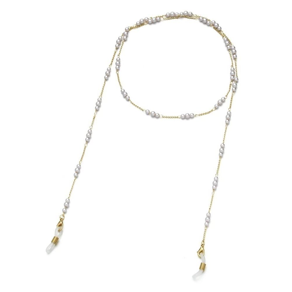 HOOENG Strap Eyeglass Chains for Women Metal Beaded Neck Chain Simple Stylish Eye Chain String Holder Glasses Cord