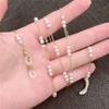 HOOENG Strap Eyeglass Chains for Women Metal Beaded Neck Chain Simple Stylish Eye Chain String Holder Glasses Cord view 2