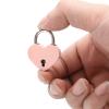 Jiozermi 4 Pcs Pink Padlocks Key Lock with Key, Mini Love Heart Head Luggage Locks, Modern Fashion Style view 2