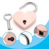 Jiozermi 4 Pcs Pink Padlocks Key Lock with Key, Mini Love Heart Head Luggage Locks, Modern Fashion Style view 3