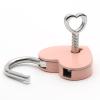 Jiozermi 4 Pcs Pink Padlocks Key Lock with Key, Mini Love Heart Head Luggage Locks, Modern Fashion Style view 4