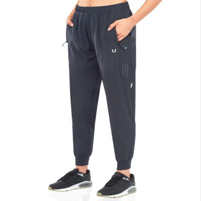 NORTHYARD Women's Running Athletic Pants Track Lightweight Joggers Workout Jogging Casual Sweatpants with Zipper Pockets Dark Grey XL