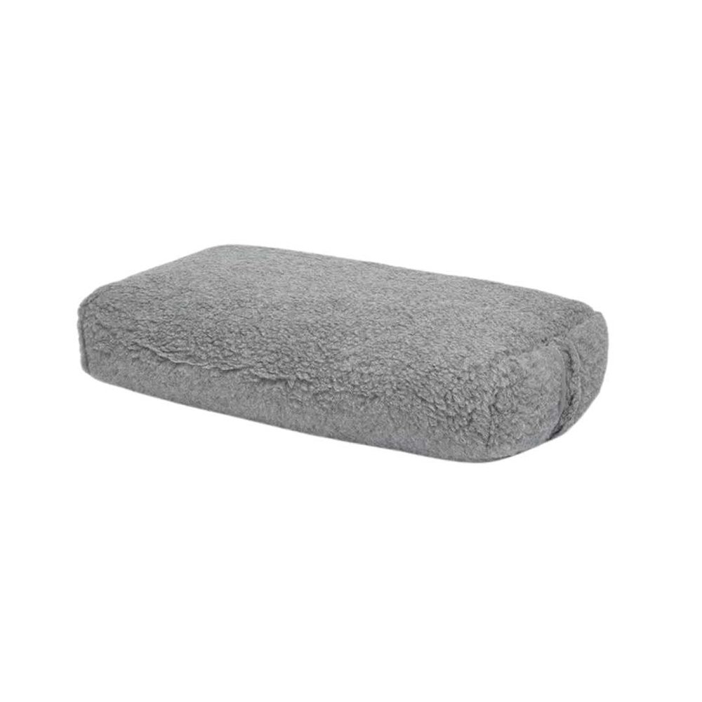 Manduka Enlight Rectangular Bolster - Rectangular Pillow - Carry Handle - Hidden Zipper - Micro-Fiber Cover Wool Grey One Size One Size