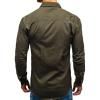 Men's Long Sleeve Hiking Shirts Lightweight Tactical Button Down Cargo Shirt Plain Slim Fit Shirt with Pockets (Armygreen,X-Large) view 3