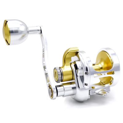 CAMEKOON Conventional Reels Saltwater Trolling Fishing, Up to 66Lbs Carbon Drag, 4.6 inch Long Power Handle, Adjustable Strike Button, Lever Drag Casting Reel