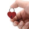 Jiozermi 4 Pcs Red Padlocks Key Lock with Key, Mini Love Heart Head Luggage Locks, Modern Fashion Style view 2
