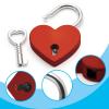 Jiozermi 4 Pcs Red Padlocks Key Lock with Key, Mini Love Heart Head Luggage Locks, Modern Fashion Style view 3