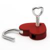 Jiozermi 4 Pcs Red Padlocks Key Lock with Key, Mini Love Heart Head Luggage Locks, Modern Fashion Style view 4