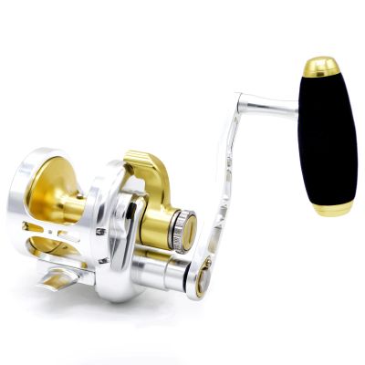 CAMEKOON Conventional Reels Saltwater Trolling Fishing, Up to 66Lbs Carbon Drag, 4.6 inch Long Power Handle, Adjustable Strike Button, Lever Drag Casting Reel